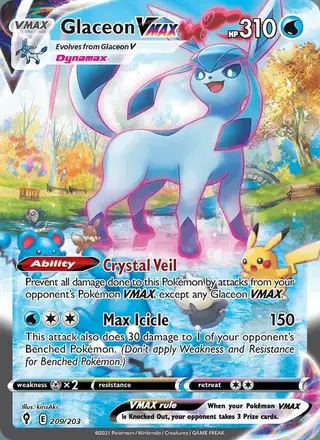 Glaceon VMAX #209 Evolving Skies PSA 10