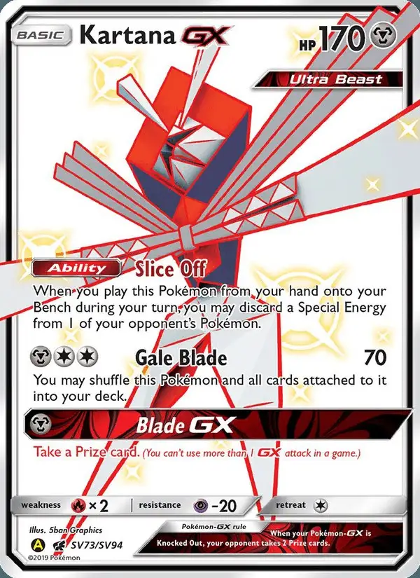 Kartana-GX #SV73 Hidden Fates Shiny Vault PSA 10