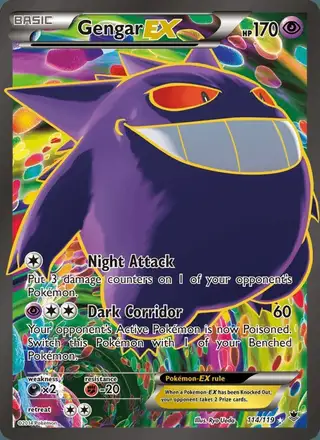 Gengar EX #114 Phantom Forces PSA 10