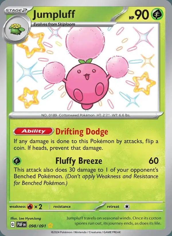 Jumpluff #098 Paldean Fates PSA 10