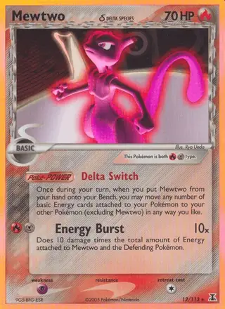 Mewtwo δ #12 Delta Species PSA 10