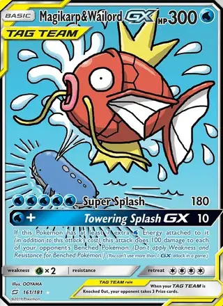 Magikarp & Wailord GX #161 Team Up PSA 10