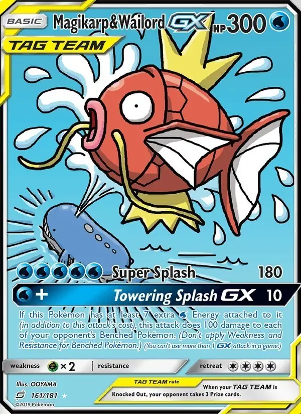 Magikarp & Wailord GX #161 Team Up PSA 10