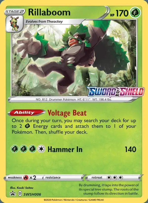 Rillaboom #SWSH006 SWSH Black Star Promos PSA 10