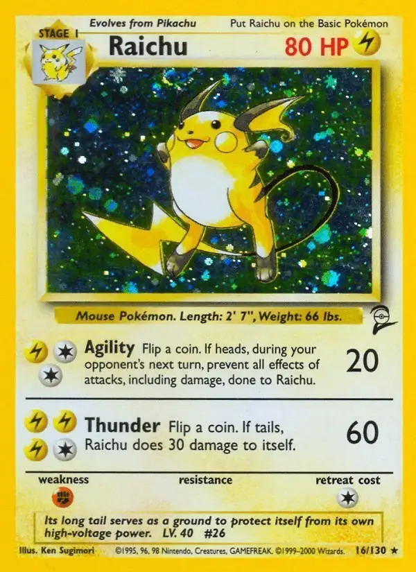 Raichu #16 Base Set 2 PSA 10
