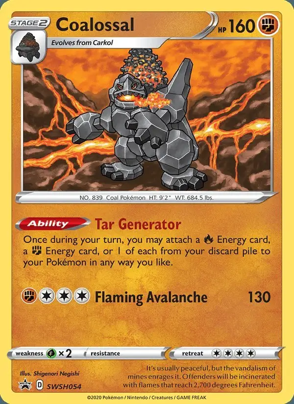 Coalossal #SWSH054 SWSH Black Star Promos PSA 10