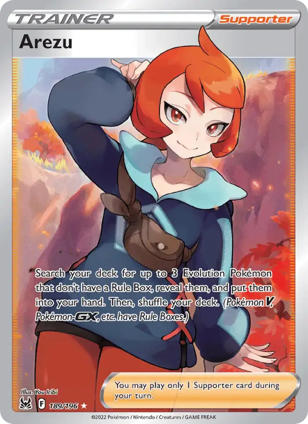 Arezu (Full Art) #189 Lost Origin PSA 10