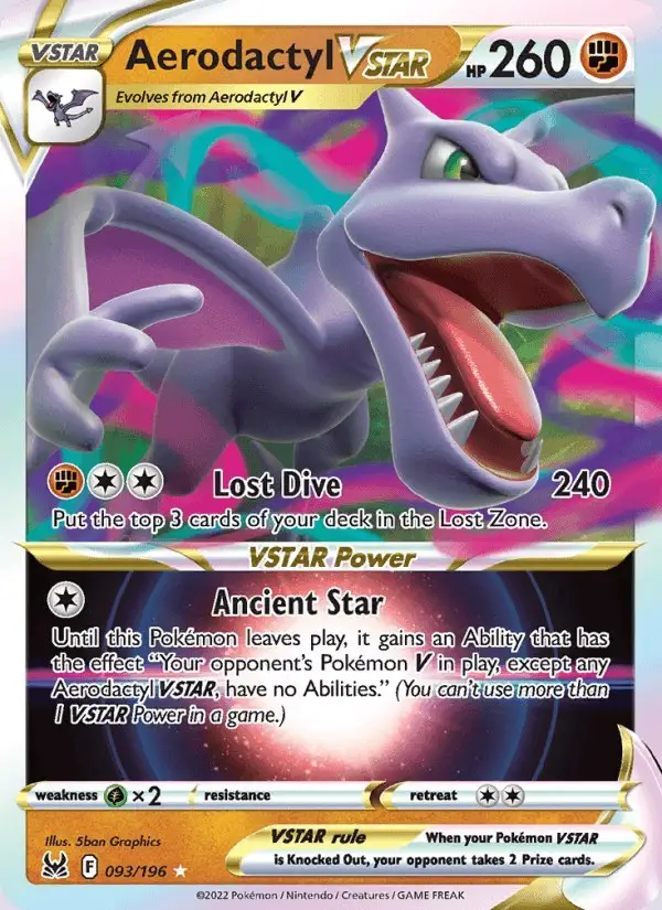 Aerodactyl VSTAR #093 Lost Origin PSA 10