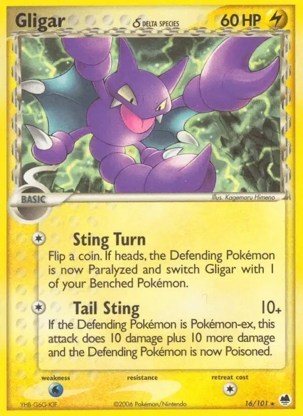 Gligar δ #16 Dragon Frontiers PSA 10