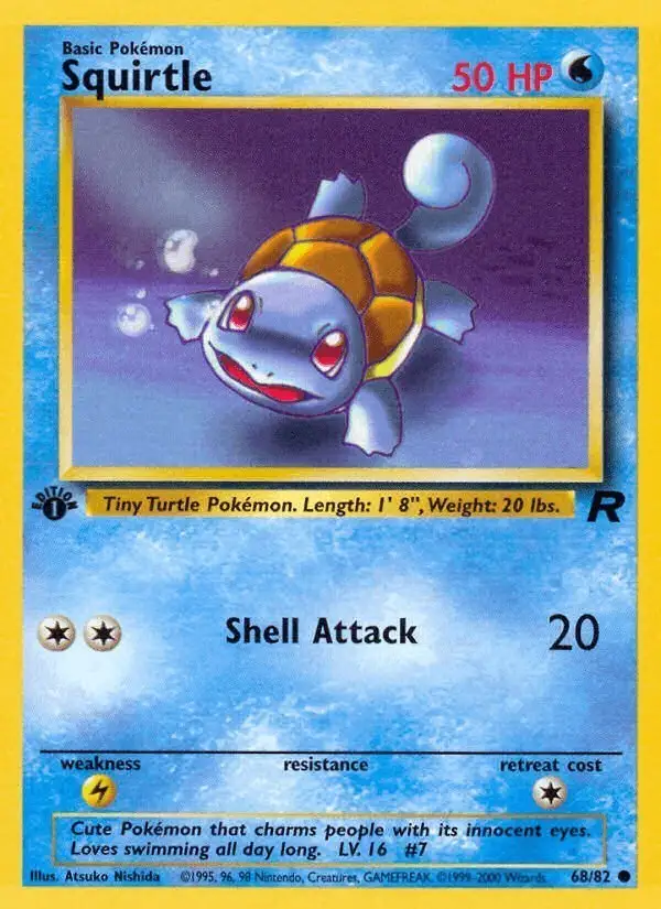 Squirtle #68 Team Rocket PSA 10