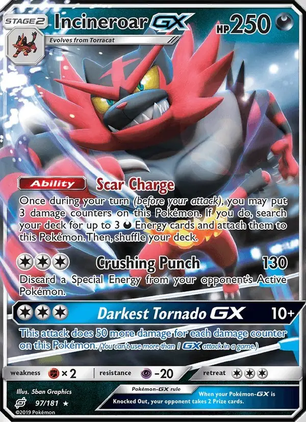 Incineroar GX #97 Team Up PSA 10