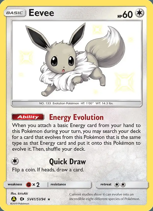 Eevee #SV41 Hidden Fates Shiny Vault PSA 10