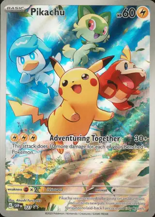 Pikachu #027 SVP EN-SV Black Star Promo PSA 10