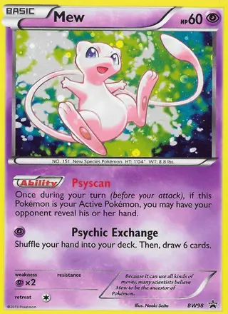Mew #BW98 BW Black Star Promos PSA 10