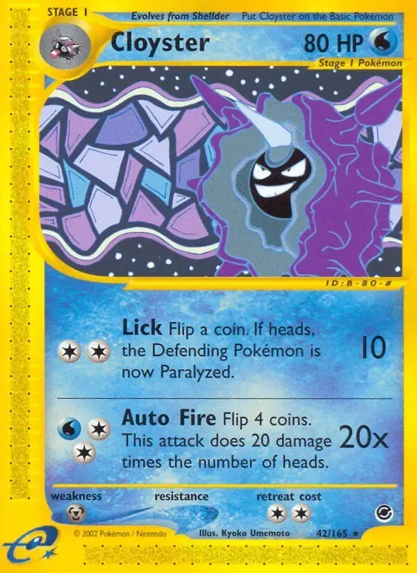 Cloyster #42 Expedition Base Set PSA 10