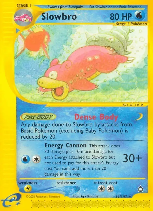 Slowbro #33 Aquapolis PSA 10