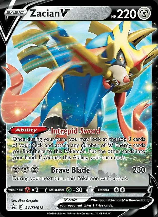 Zacian V #SWSH018 SWSH Black Star Promos PSA 10