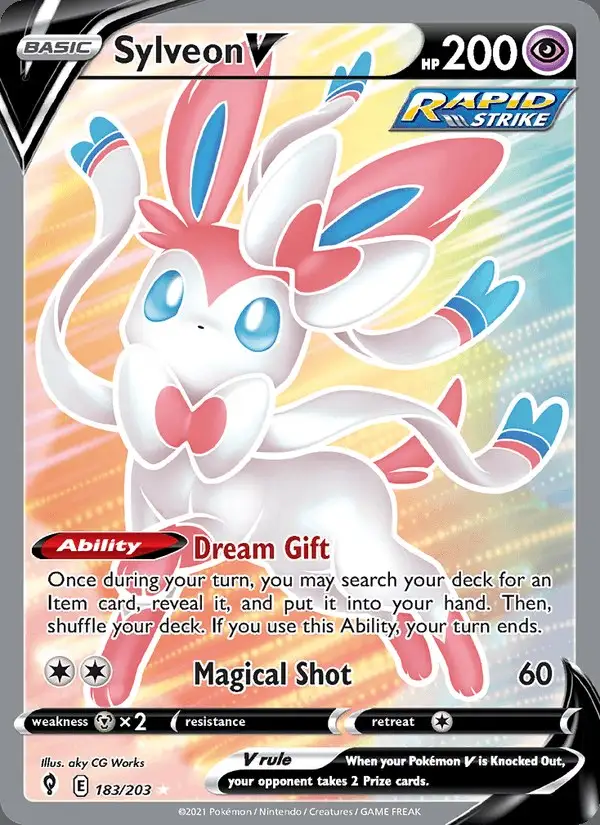 Sylveon V #183 Evolving Skies PSA 10