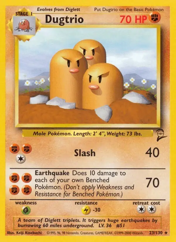 Dugtrio #23 Base Set 2 PSA 10