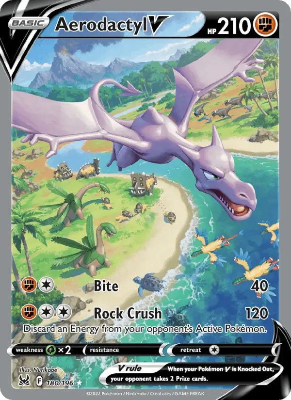Aerodactyl V (Full Art) #180 Lost Origin PSA 10