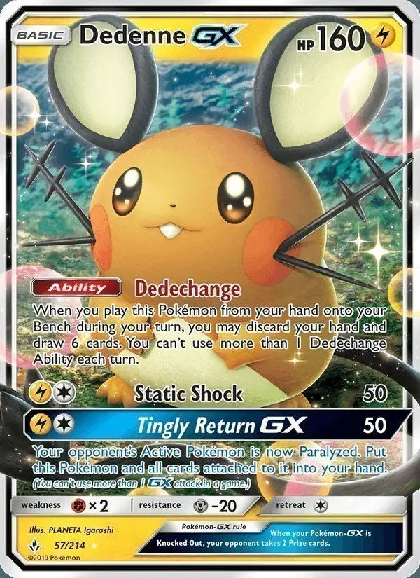 Dedenne GX #57 Unbroken Bonds PSA 10