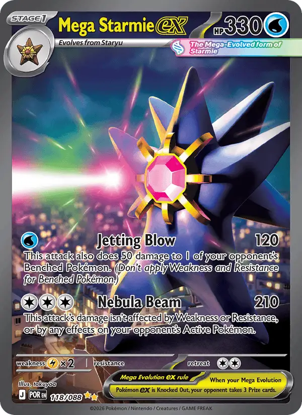 Mega Starmie ex #118 Perfect Order PSA 10