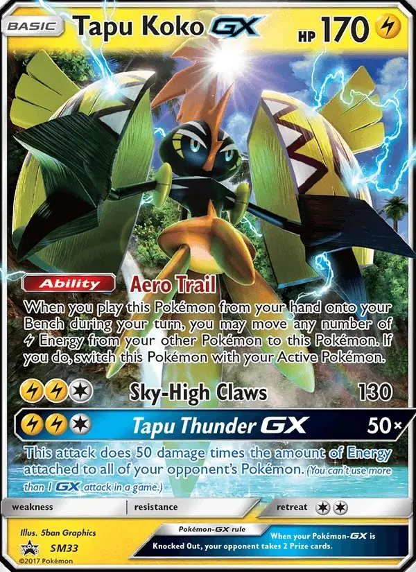 Tapu Koko GX #SM33 SM Black Star Promos PSA 10