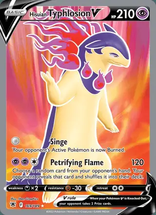 Hisuian Typhlosion V #169 Astral Radiance PSA 10