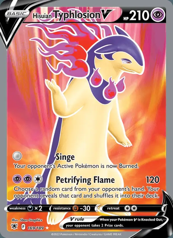 Hisuian Typhlosion V #169 Astral Radiance PSA 10