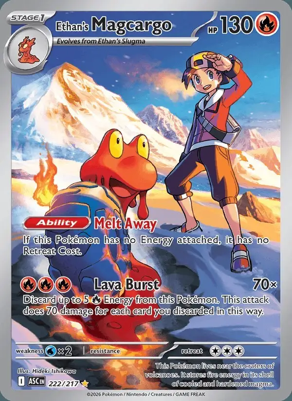 Ethan's Magcargo #222 Ascended Heroes PSA 10