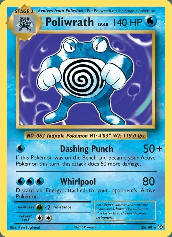 Poliwrath #25 Evolutions PSA 10