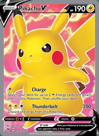Pikachu V #170 Vivid Voltage PSA 10