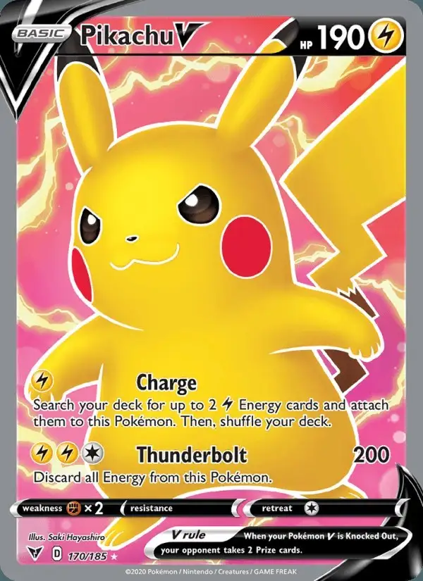 Pikachu V #170 Vivid Voltage PSA 10