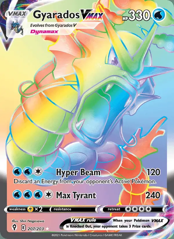 Gyarados VMAX #207 Evolving Skies PSA 10
