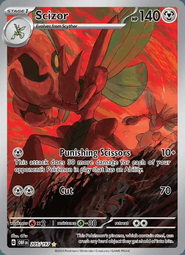 Scizor #205 Obsidian Flames PSA 10