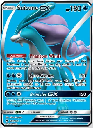 Suicune GX #200 Lost Thunder PSA 10