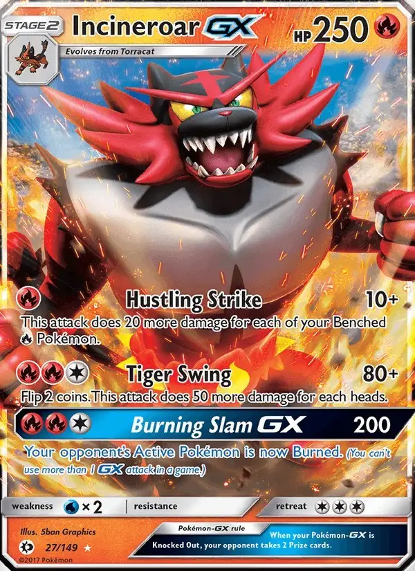 Incineroar GX #27 Sun & Moon PSA 10