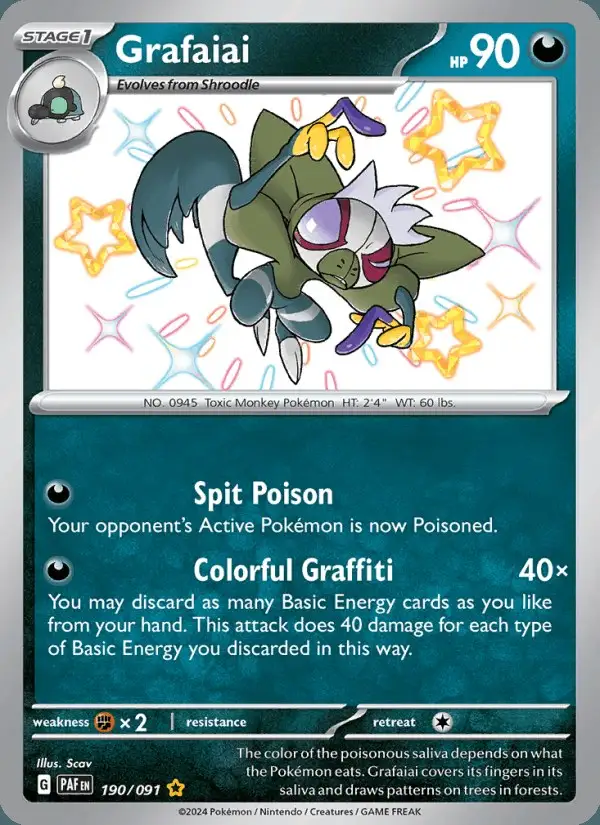Grafaiai #190 Paldean Fates PSA 10