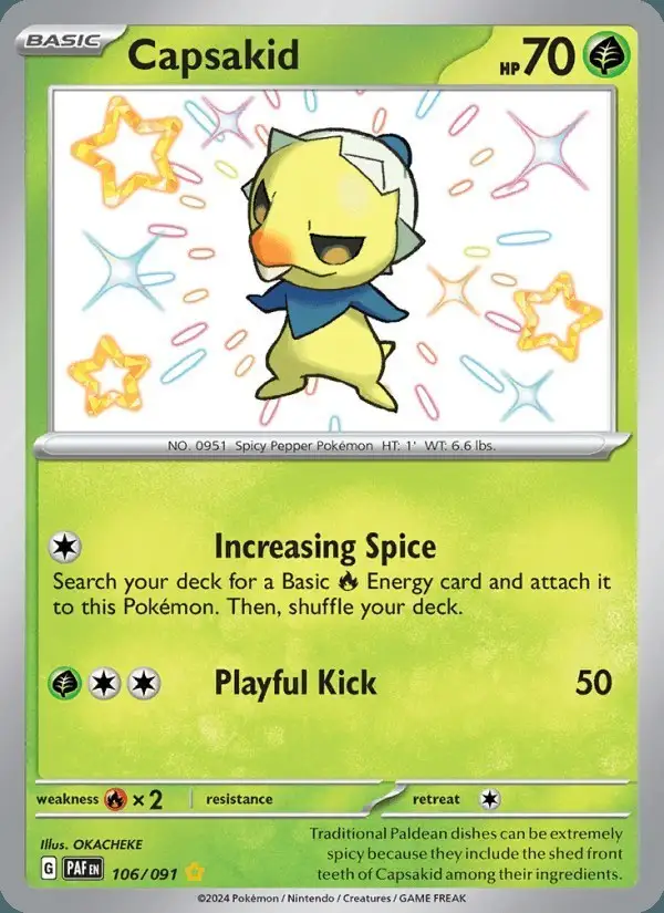 Capsakid #106 Paldean Fates PSA 10