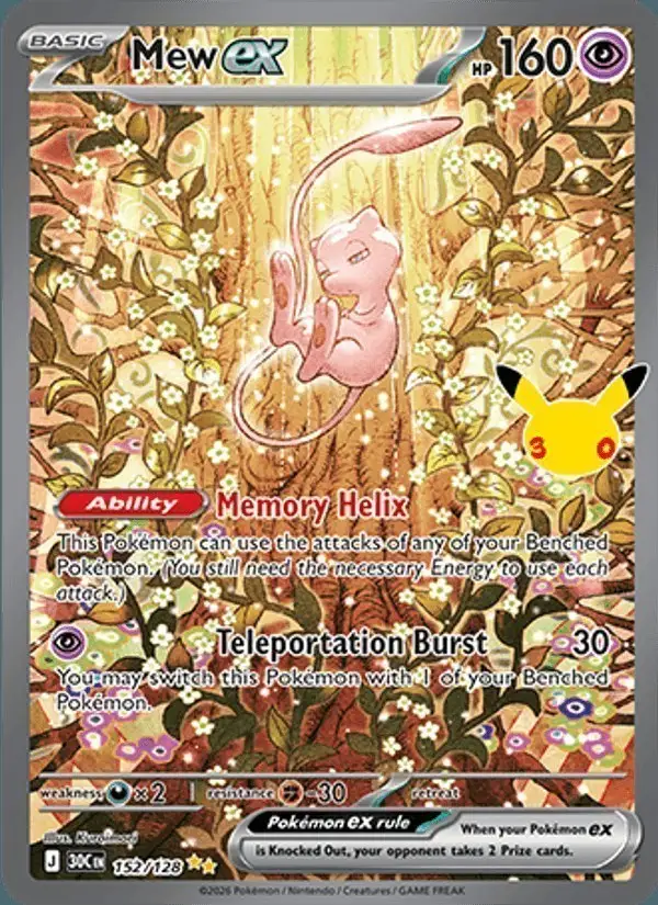 Mew ex #152 30th Celebration PSA 10