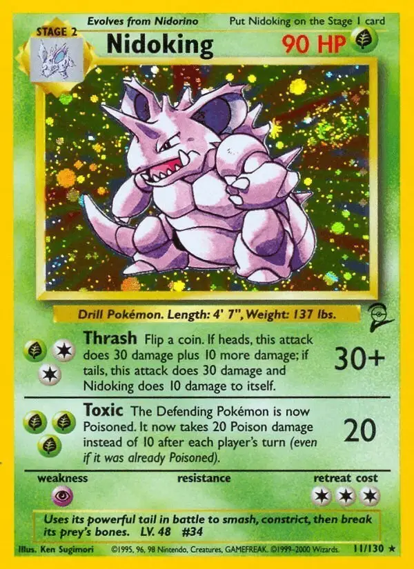 Nidoking #11 Base Set 2 PSA 10