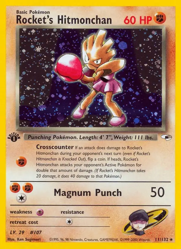 Rocket's Hitmonchan #11 Gym Heroes PSA 10