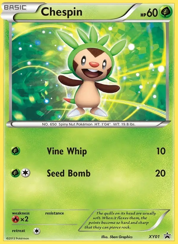 Chespin #XY01 XY Black Star Promos PSA 10