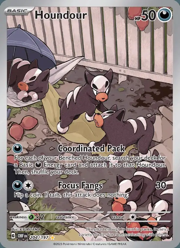 Houndour #204 Obsidian Flames PSA 10