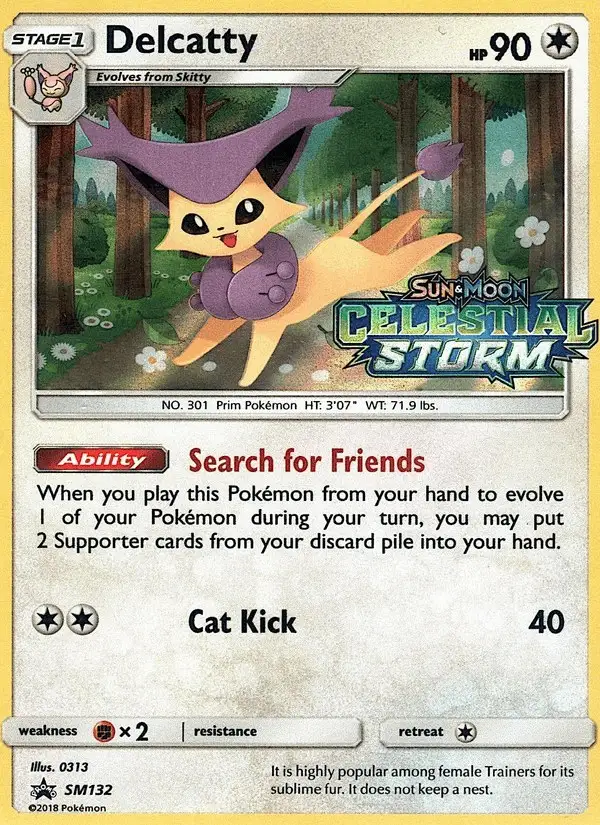 Delcatty #SM132 SM Black Star Promos PSA 10