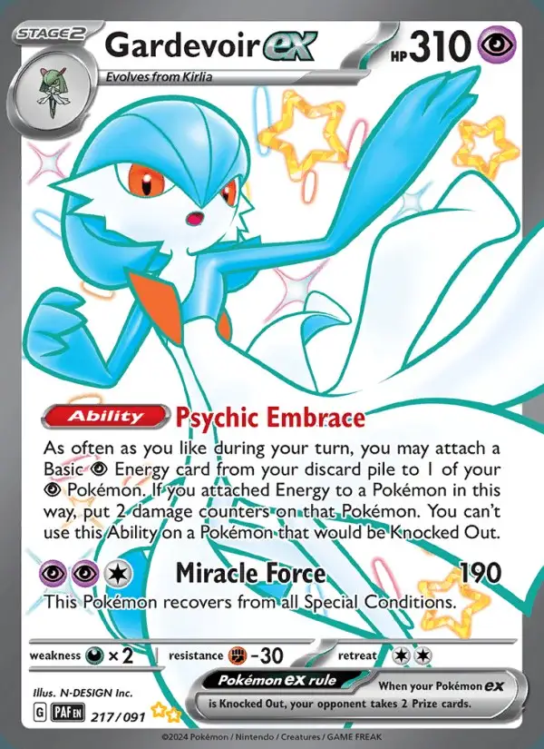 Gardevoir ex #217 Paldean Fates PSA 10
