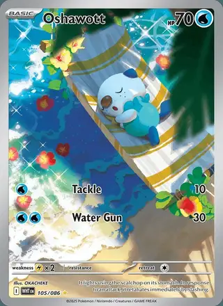 Oshawott #105 White Flare PSA 10