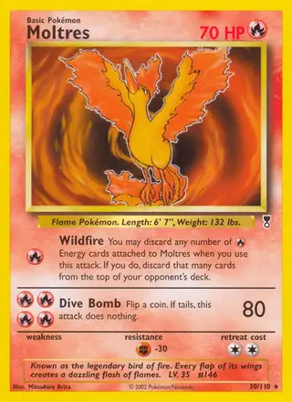 Moltres #30 Legendary Collection PSA 10