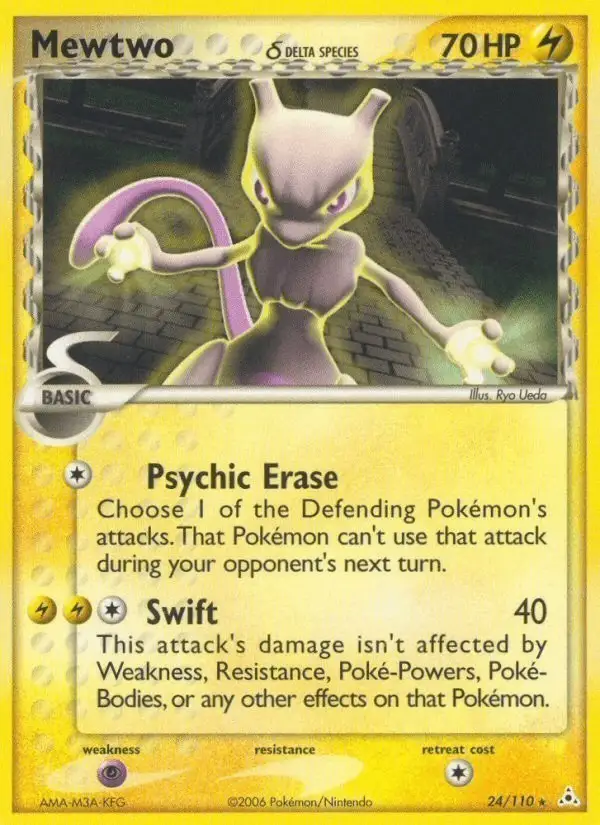 Mewtwo δ #24 Holon Phantoms PSA 10
