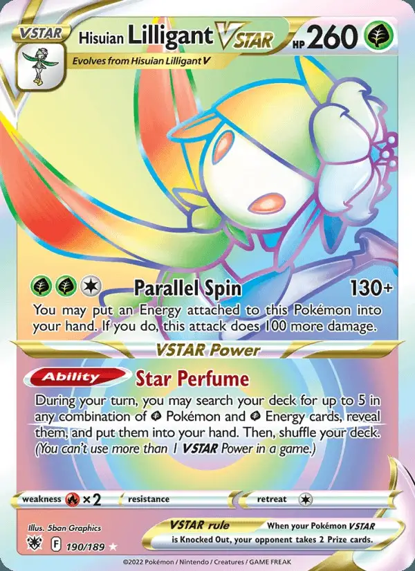Hisuian Lilligant VSTAR #190 Astral Radiance PSA 10